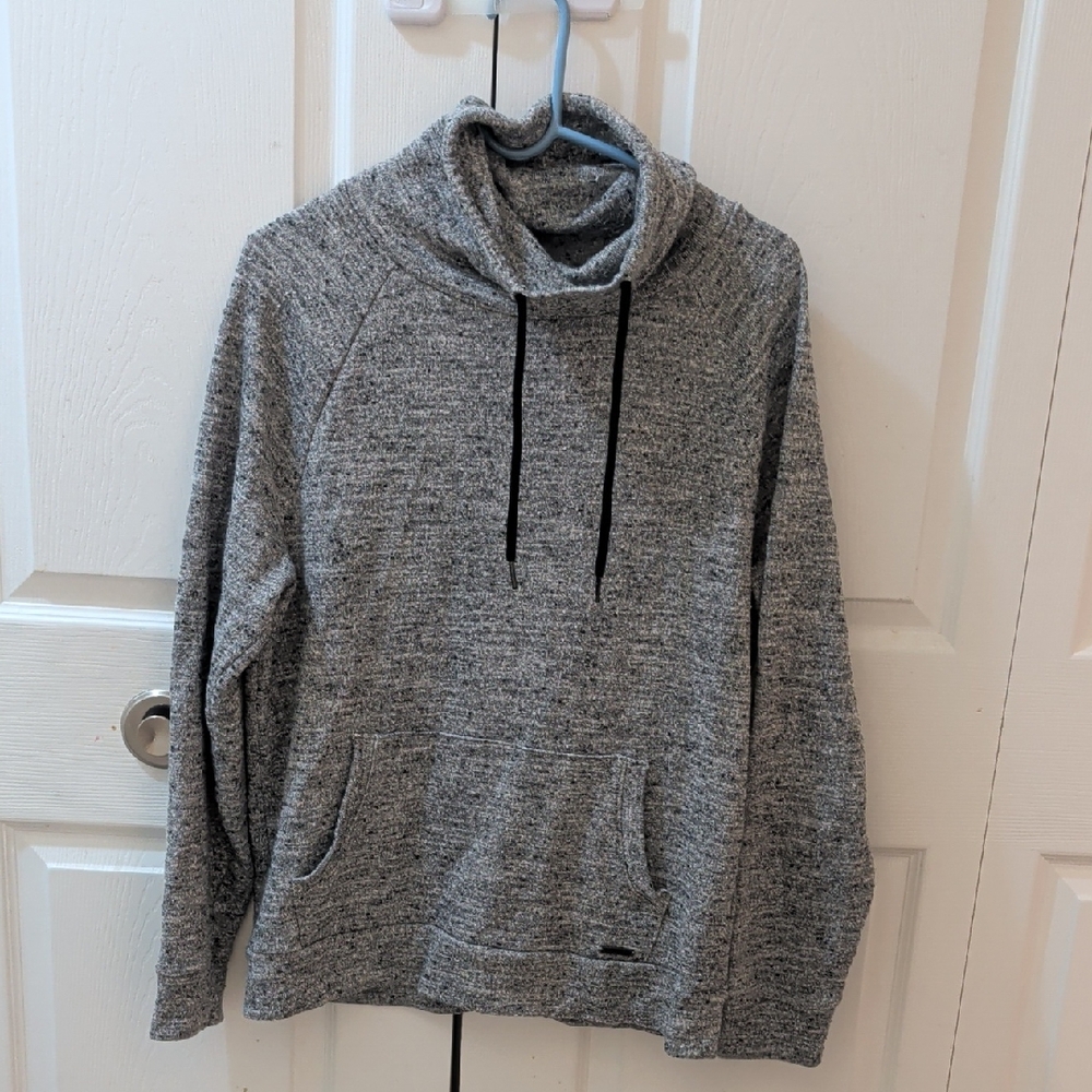 Gray Cowl Neck Hoodie